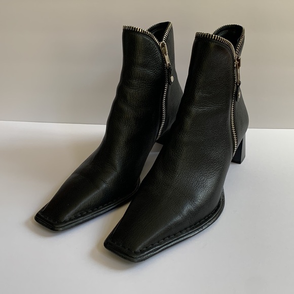 Alexander Wang Italian Leather Black Boots Size 40 - Picture 4 of 8